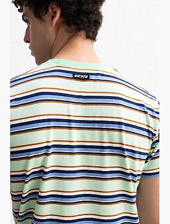 Camiseta de rayas con cuello redondo y ajuste cómodo de giesto