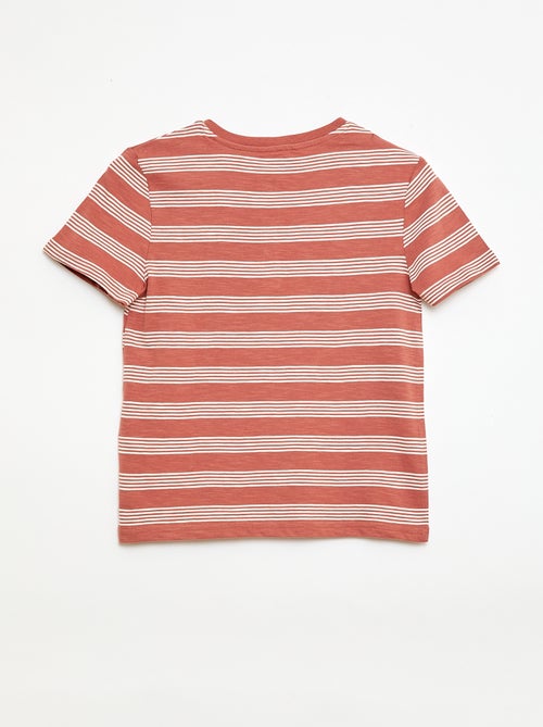 Camiseta de rayas con cuello tunecino - Kiabi