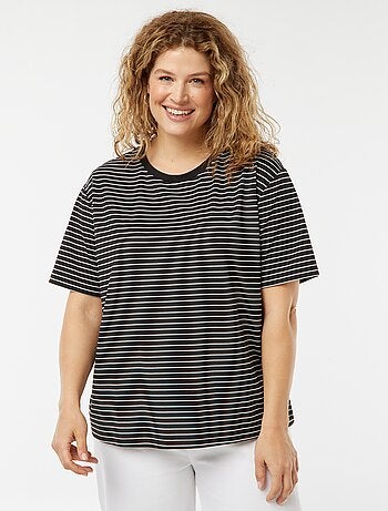 Camiseta de rayas de manga corta