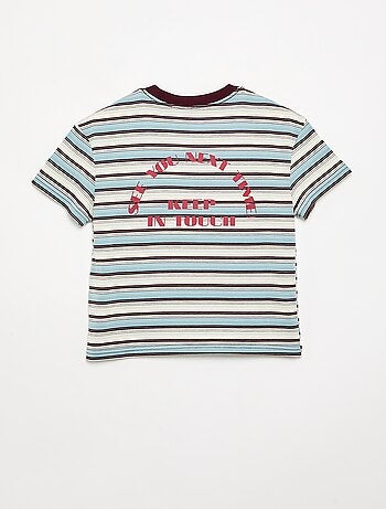 Camiseta de rayas de manga corta