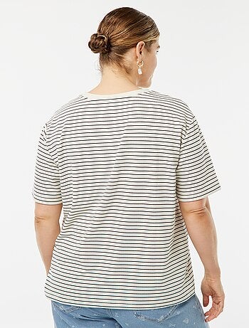 Camiseta de rayas de manga corta