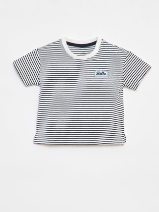 Camiseta de rayas de manga corta
