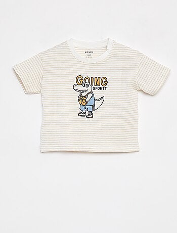 Camiseta de rayas de manga corta