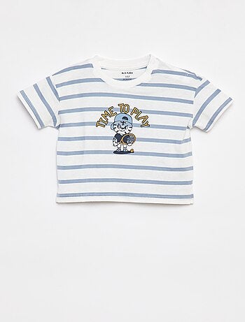 Camiseta de rayas de manga corta