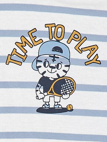 Camiseta de rayas de manga corta