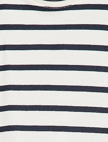 Camiseta de rayas de manga corta en algodón