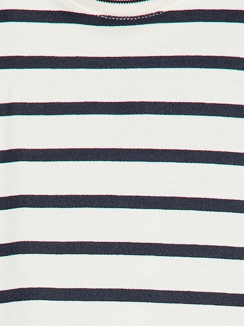 Camiseta de rayas de manga corta en algodón - Kiabi