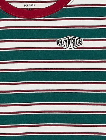 Camiseta de rayas de manga corta