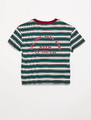 Camiseta de rayas de manga corta