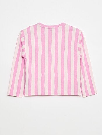 Camiseta de rayas en algodón