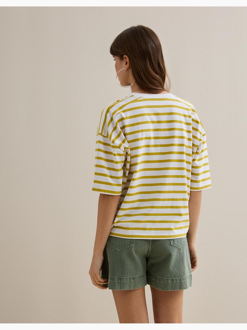 Camiseta de rayas, MO Fashion Amarillo - Kiabi