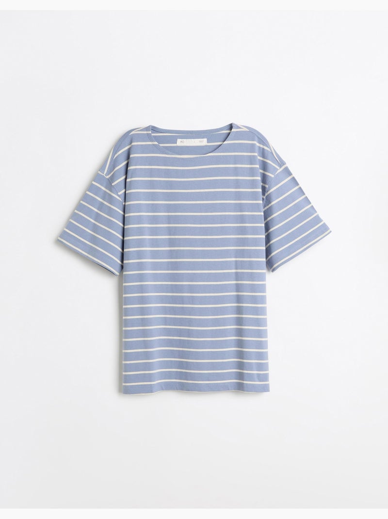 Camiseta de rayas, mo fashion Azul - Kiabi