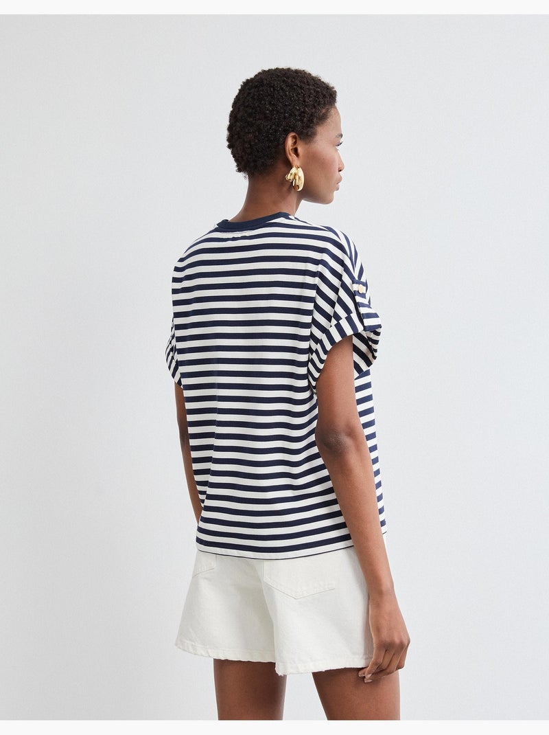 Camiseta de rayas, MO Fashion Azul - Kiabi