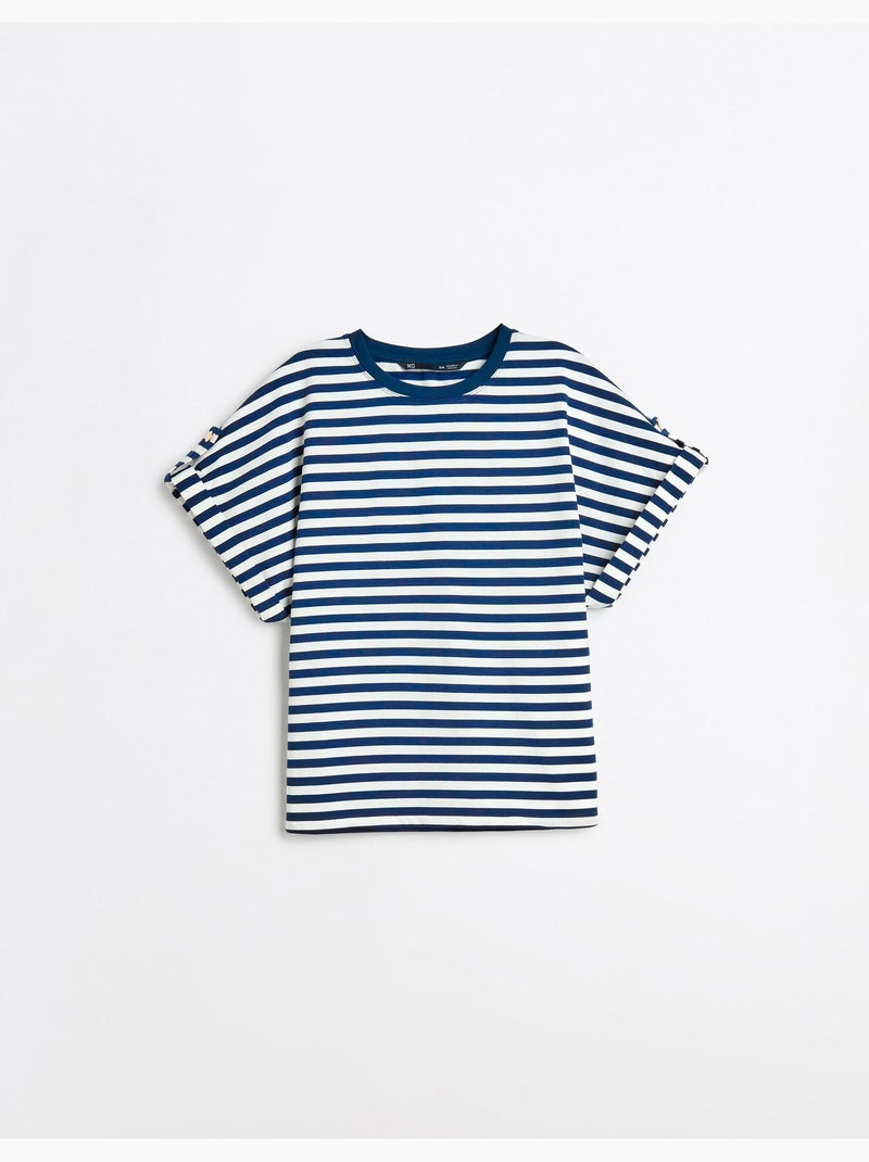 Camiseta de rayas, MO Fashion Azul - Kiabi