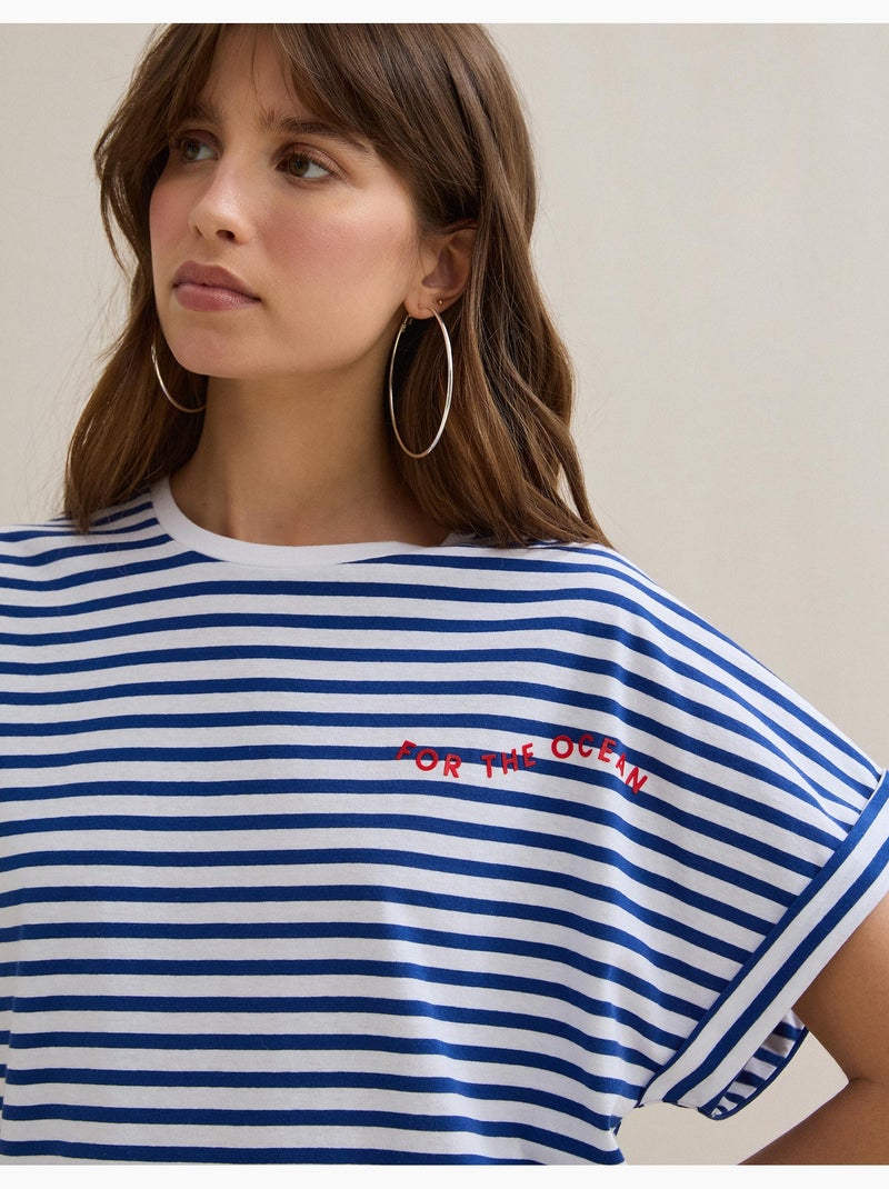 Camiseta de rayas, MO Fashion Azul - Kiabi