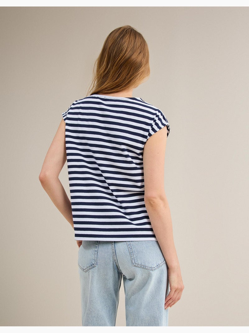 Camiseta de rayas, MO Fashion Azul - Kiabi