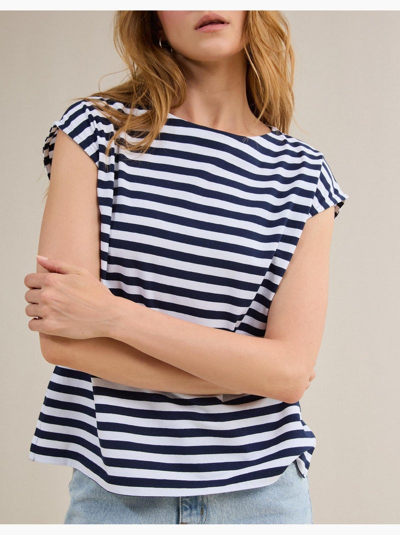 Camiseta de rayas, MO Fashion Azul - Kiabi