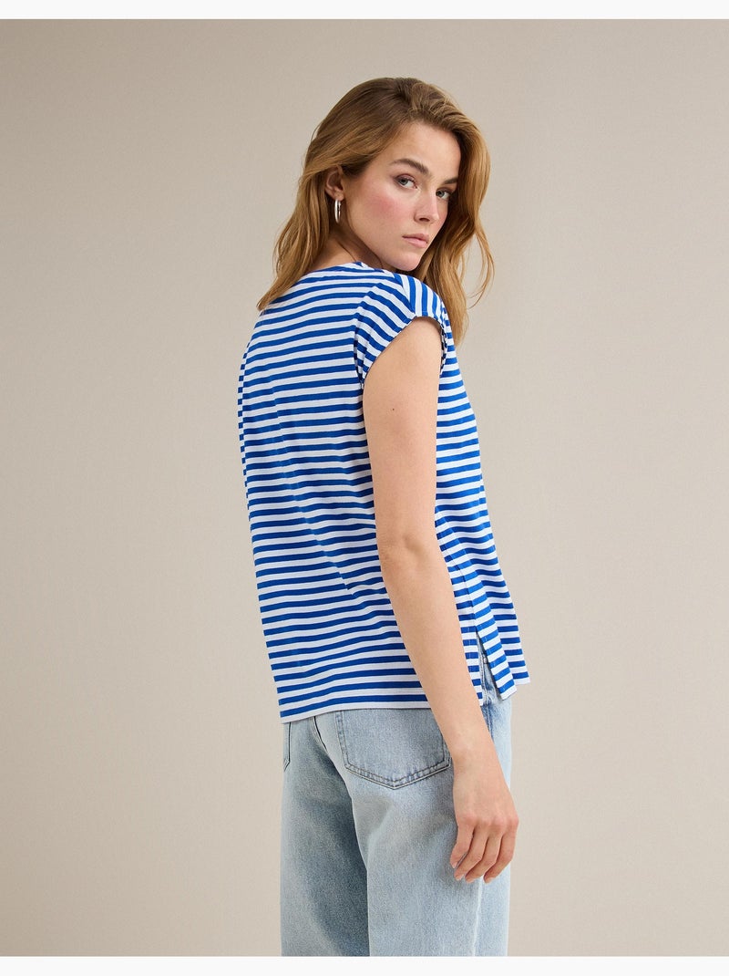 Camiseta de rayas, MO Fashion Azul - Kiabi