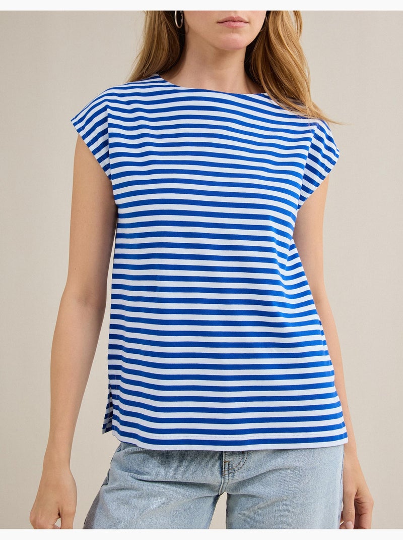 Camiseta de rayas, MO Fashion Azul - Kiabi