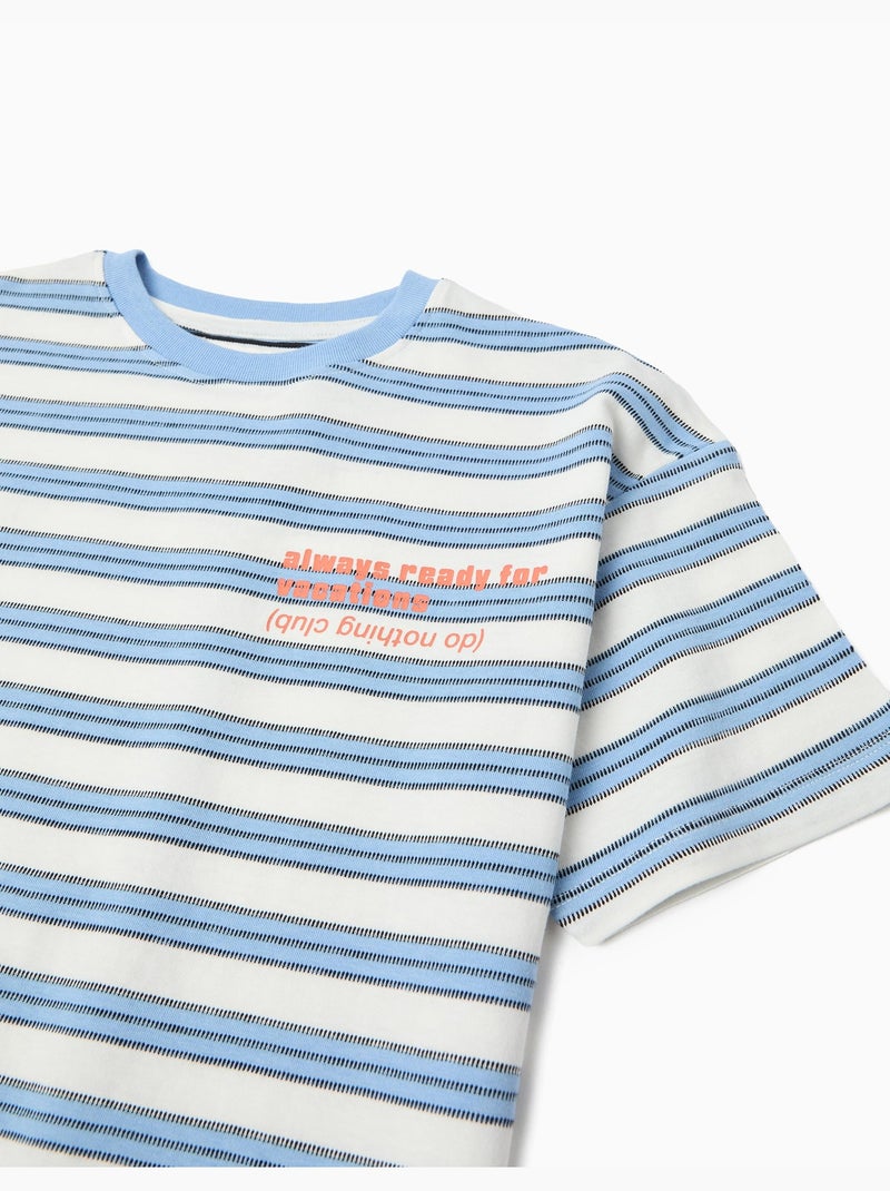 Camiseta de rayas, MO Fashion Azul - Kiabi