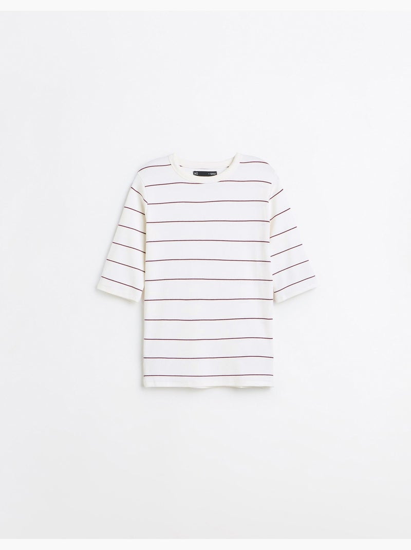 Camiseta de rayas, mo fashion Beige - Kiabi