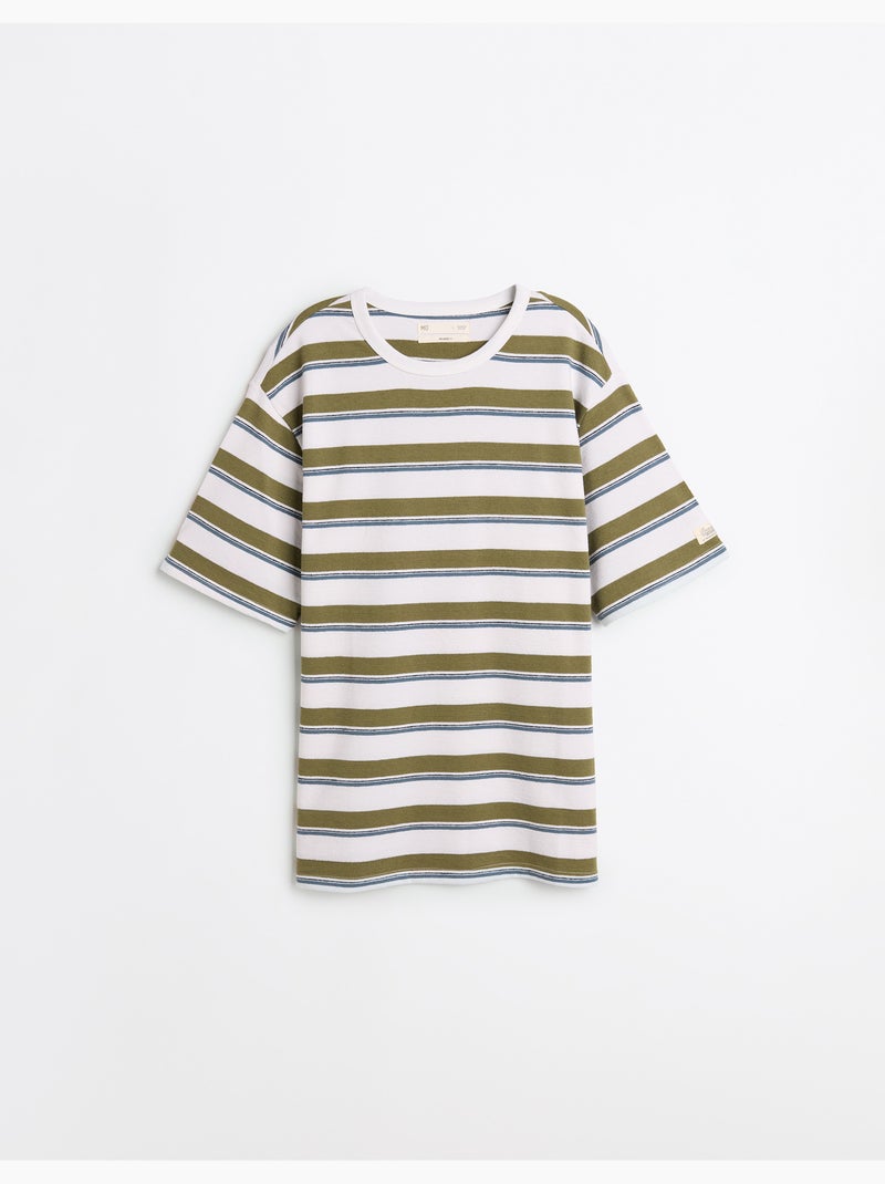 Camiseta de rayas, MO Fashion Blanco - Kiabi