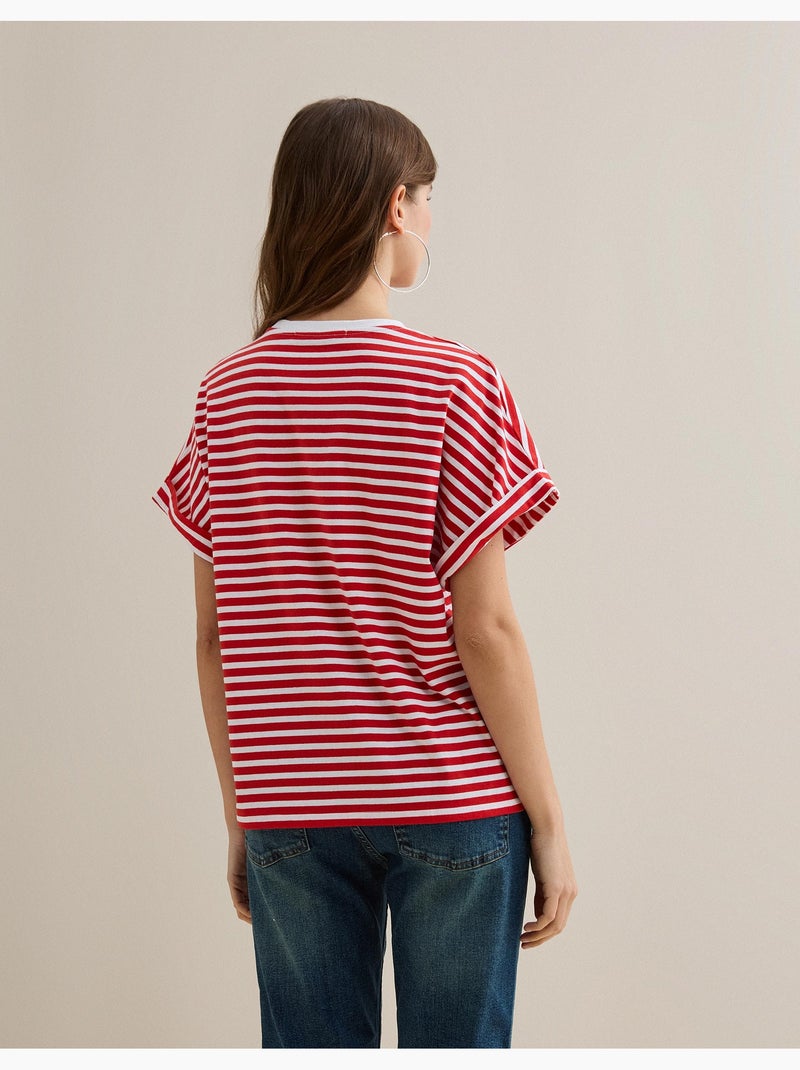 Camiseta de rayas, MO Fashion Blanco - Kiabi