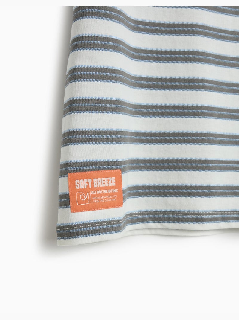 Camiseta de rayas, MO Fashion Gris - Kiabi
