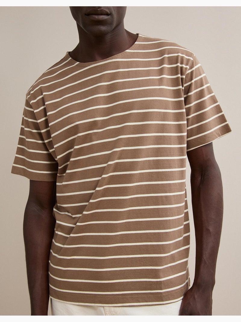 Camiseta de rayas, mo fashion Marrón - Kiabi