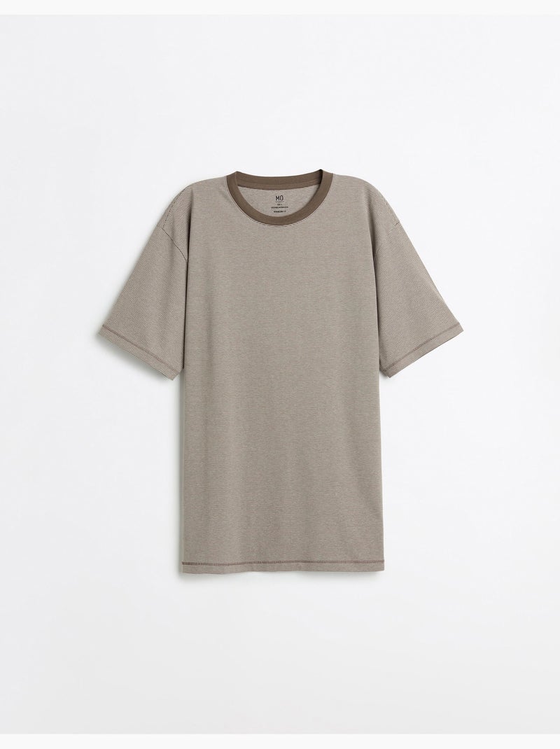 Camiseta de rayas, MO Fashion Marrón - Kiabi