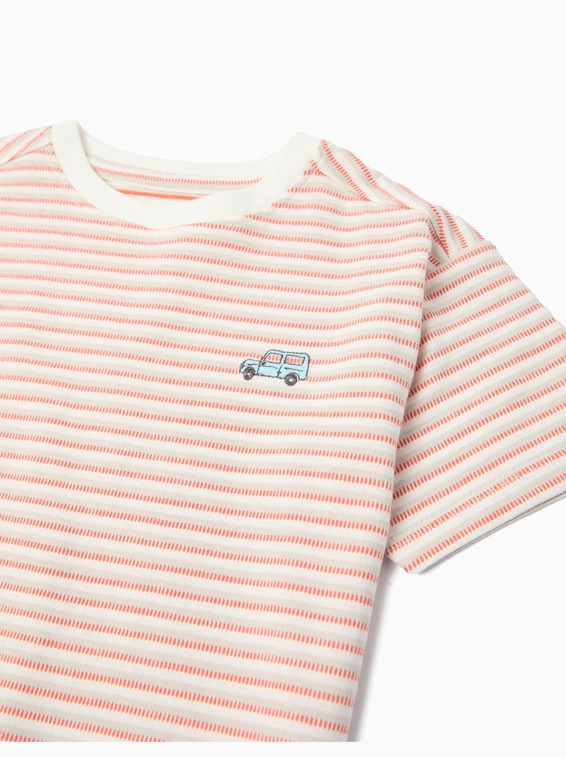 Camiseta de rayas, mo fashion Naranja - Kiabi