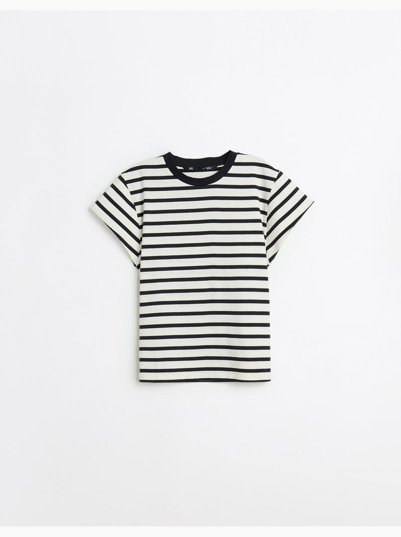 Camiseta de rayas, MO Fashion Negro - Kiabi