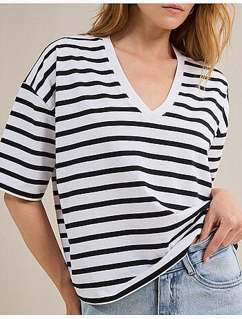 Camiseta de rayas, MO Fashion
