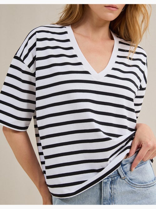 Camiseta de rayas, MO Fashion - Kiabi Camiseta de rayas, MO Fashion - Kiabi