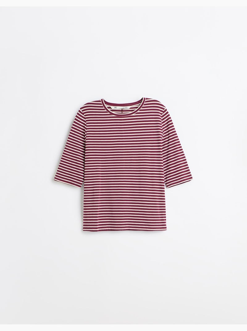 Camiseta de rayas, mo fashion Rojo - Kiabi