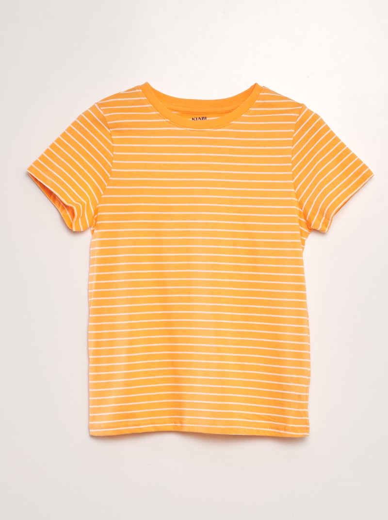 Camiseta de rayas NARANJA - Kiabi