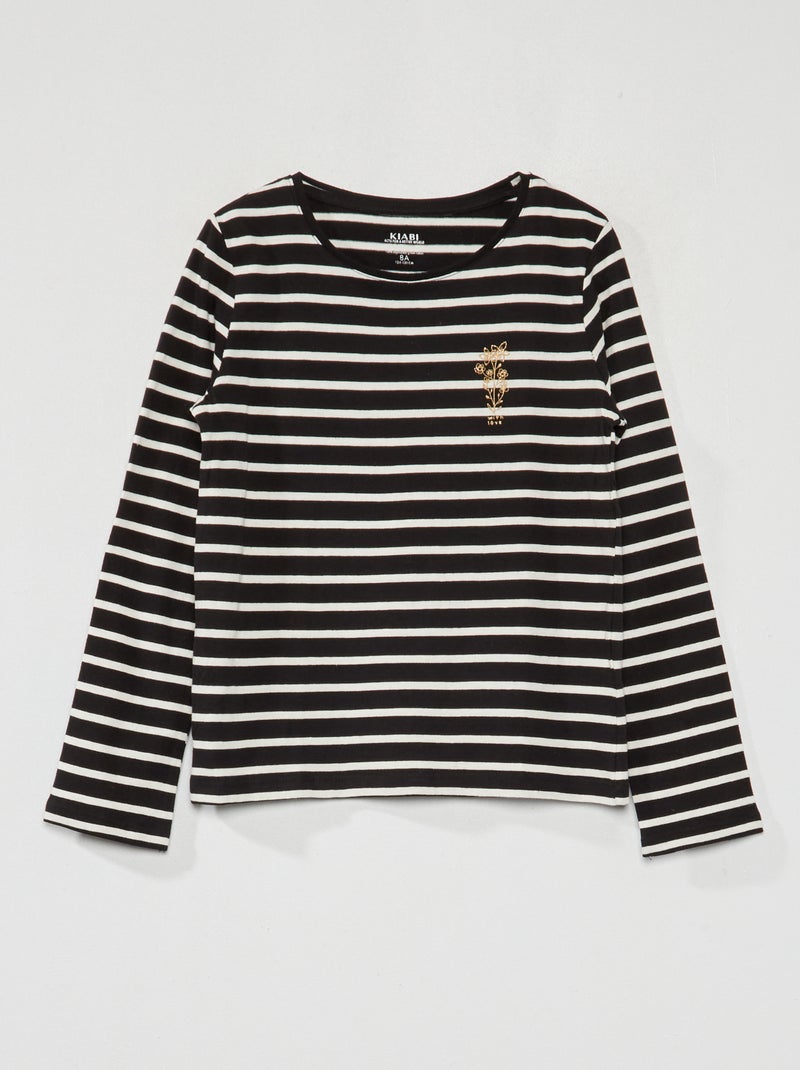 Camiseta de 'rayas' NEGRO - Kiabi