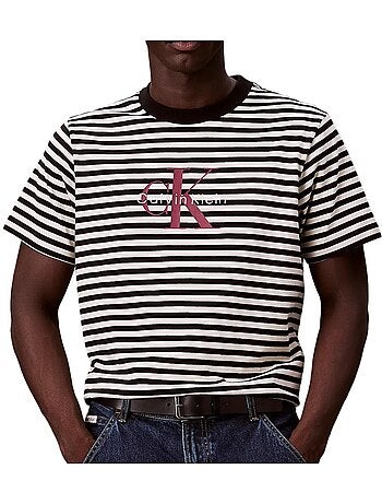Camiseta de rayas para hombre Calvin Klein Jeans