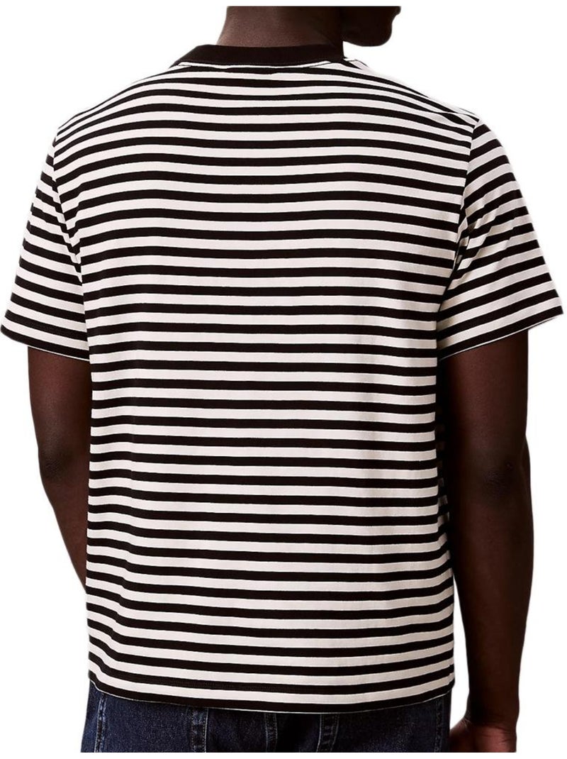 Camiseta de rayas para hombre Calvin Klein Jeans Negro - Kiabi