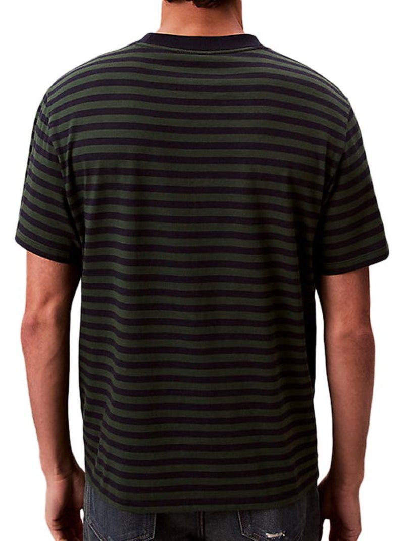 Camiseta de rayas para hombre Calvin Klein Jeans Verde - Kiabi
