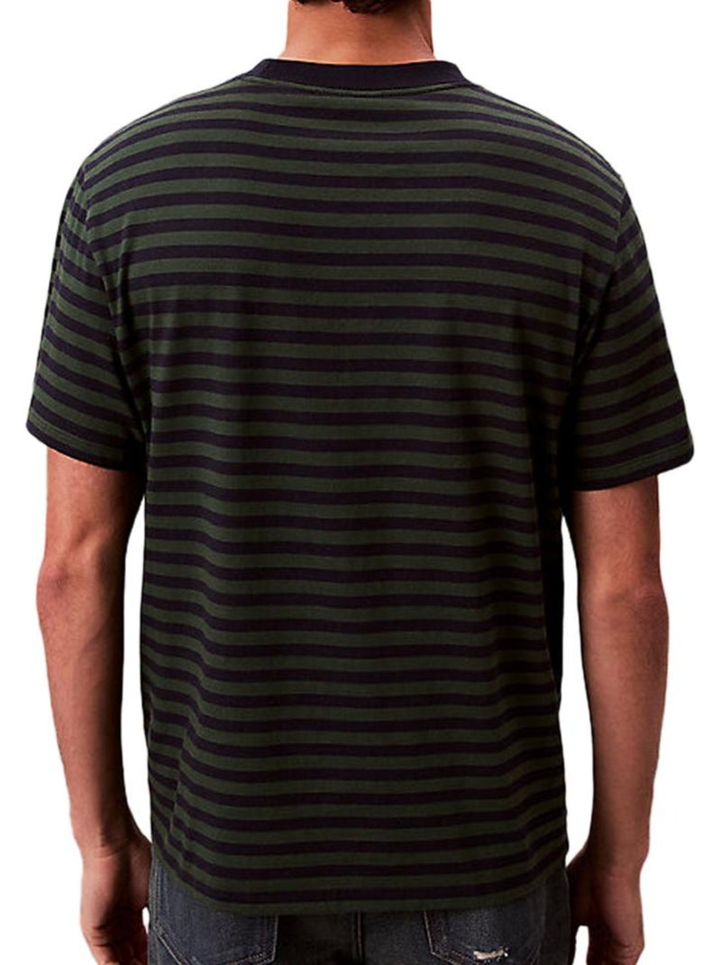 Camiseta de rayas para hombre Calvin Klein Jeans Verde - Kiabi