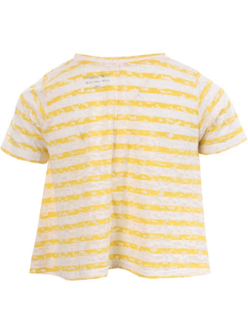 Camiseta de rayas para niña teddy smith marino Amarillo - Kiabi