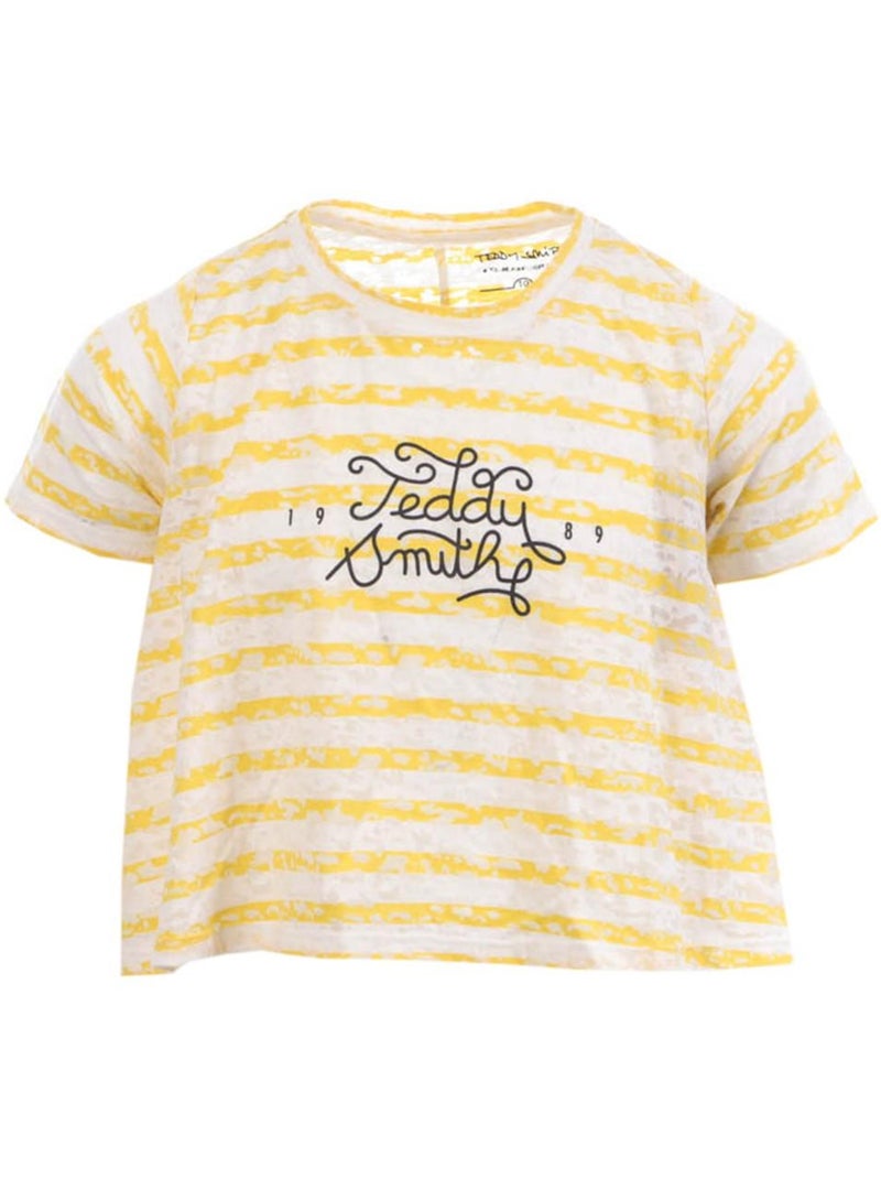 Camiseta de rayas para niña teddy smith marino Amarillo - Kiabi
