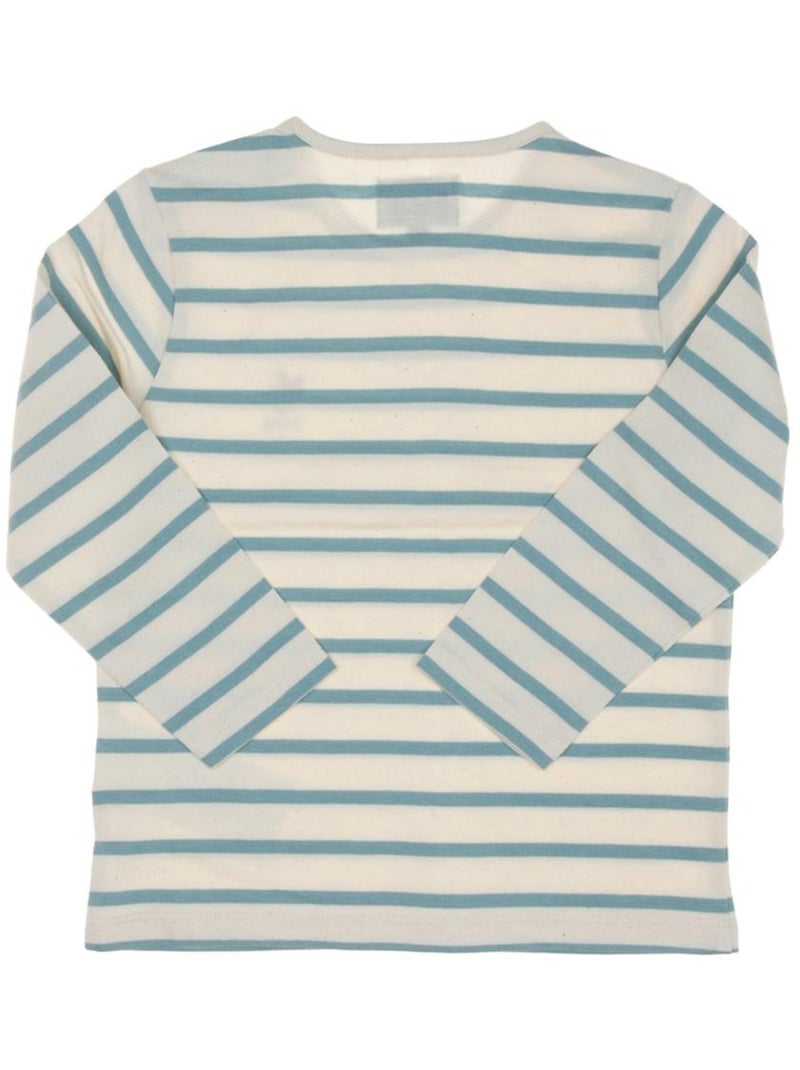 Camiseta de Rayas para Niño Azul turquesa - Kiabi