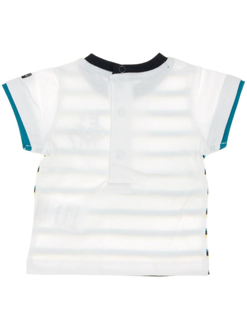 Camiseta de Rayas para Niño Blanco - Kiabi