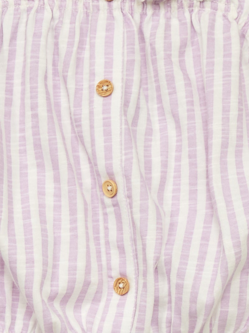 Camiseta de rayas sin mangas PURPURA - Kiabi
