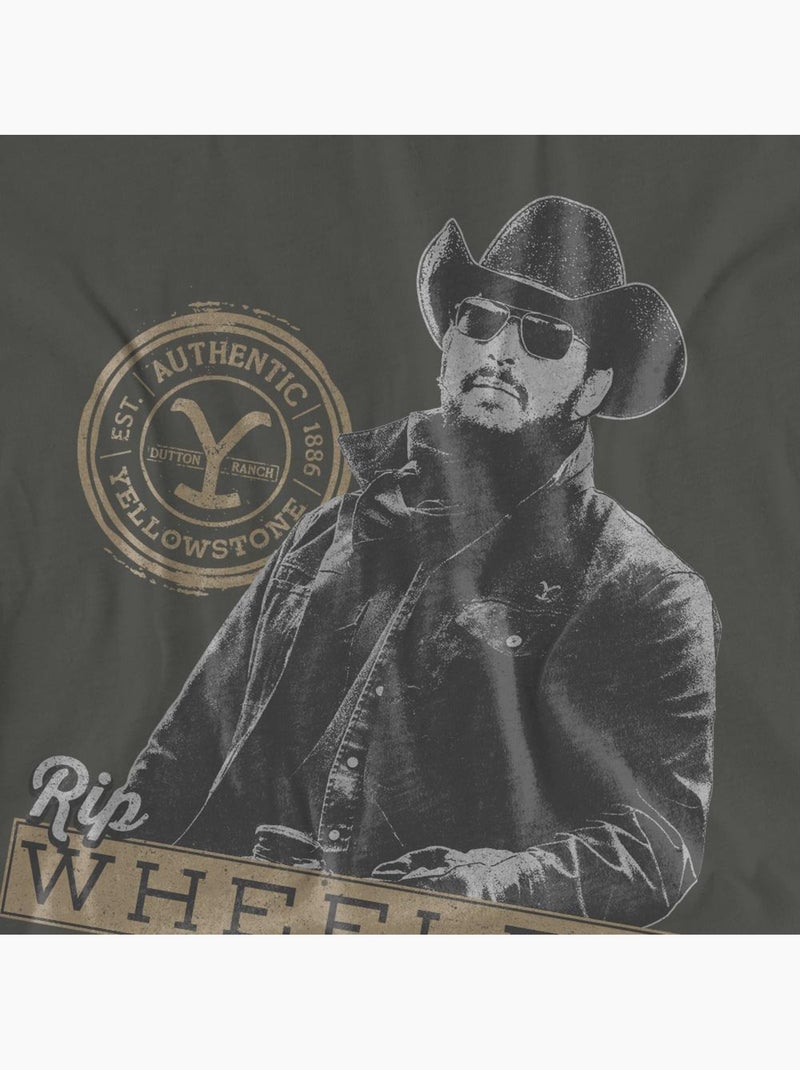 Camiseta de rip wheeler para adultos unisex - yellowstone Gris negro - Kiabi