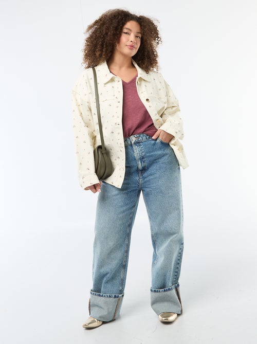 Camiseta de tejido crepé - Kiabi