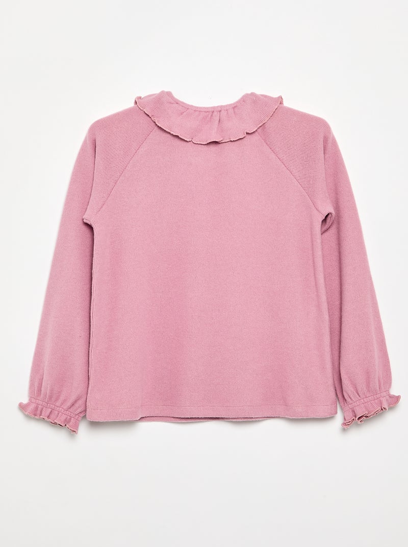 Camiseta de tejido doudou - colección fácil de poner Rosa - Kiabi