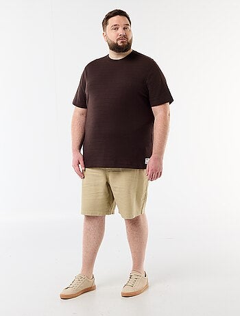 Camiseta de tejido fantasía acanalado